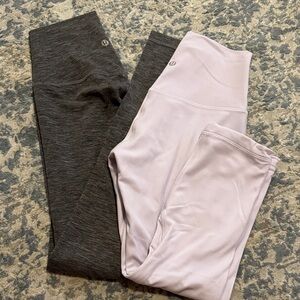 Lululemon Gray and light purple Leggings- bundle